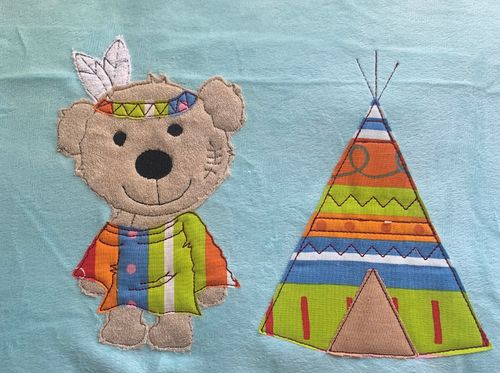 Doodle Teddy Indianer und Zelt